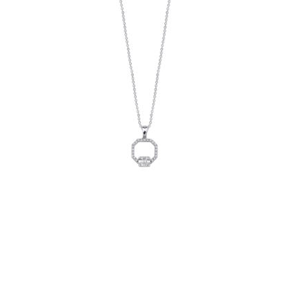 Minimalistický řetízek s přívěskem zdobený jemnými brilianty