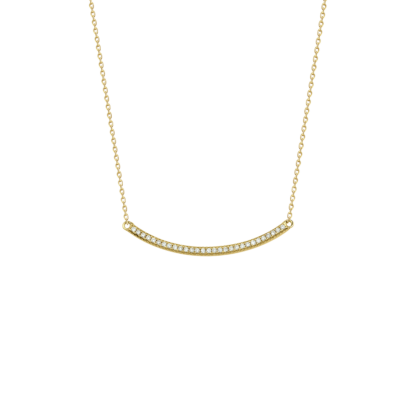 Minimalistický jemný náhrdelník zdobený jemnými brilianty