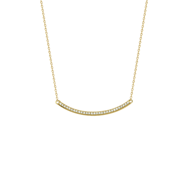Minimalistický jemný náhrdelník zdobený jemnými brilianty