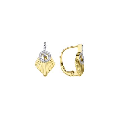 Nadčasové náušnice s brilianty ve tvaru mořské perly