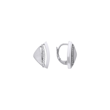 Nadčasové náušnice s brilianty v matném provedení