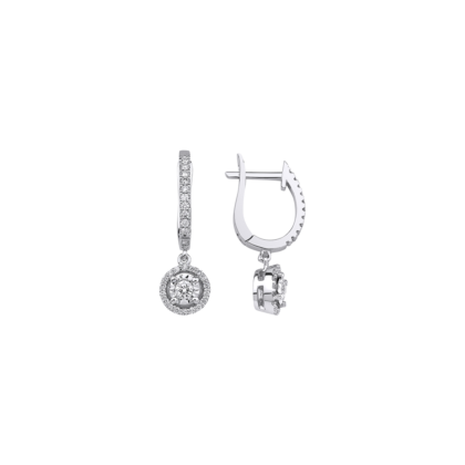 Elegantní visací náušnice s brilianty