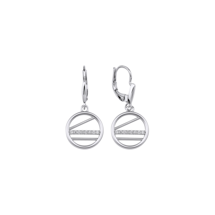 Minimalistické visací náušnice zdobené brilianty