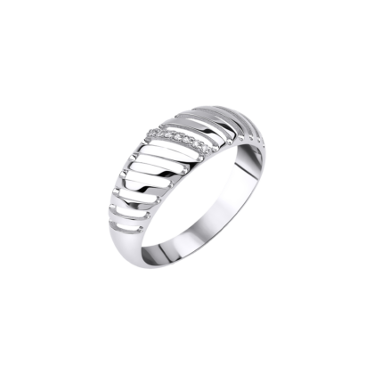 Elegantní prsten zdobený jemnými brilianty