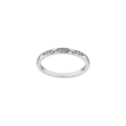 Jemný nadčasový prsten s brilianty ve tvaru jizev