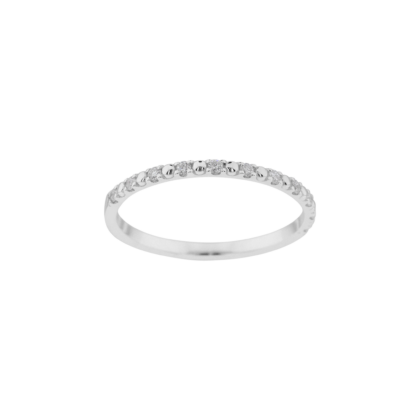 Decentní prsten zdobený jemnými vsazenými brilianty