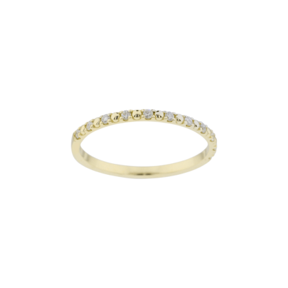 Decentní prsten zdobený jemnými vsazenými brilianty