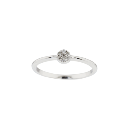 Decentní prsten zdobený jemnými vsazenými brilianty