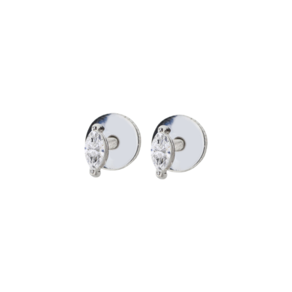 Decentní náušnice s brilianty ve tvaru markýza