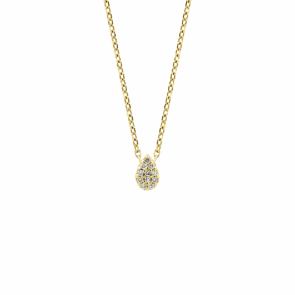 Decentní náhrdelník kapka posazený jemnými brilianty