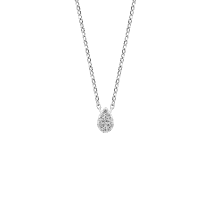 Decentní náhrdelník kapka posazený jemnými brilianty