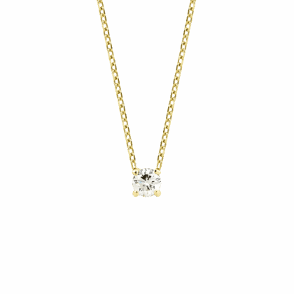 Elegantní solitérní náhrdelník s briliantem na čtyři krapny