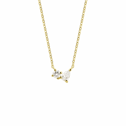 Nadčasový náhrdelník s brilianty dvou brusů