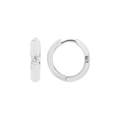 Elegantní hladké náušnice s brilianty