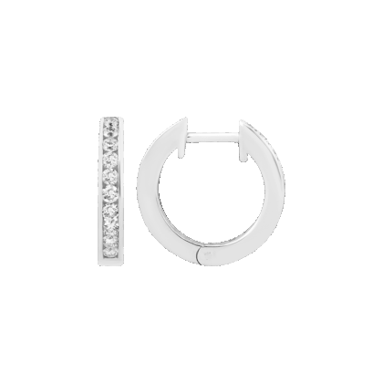 Jemné kruhové náušnice s brilianty