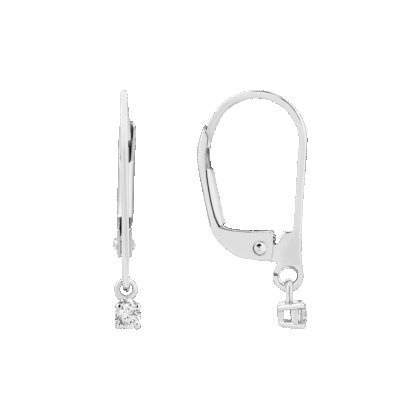 Decentní náušnice s jemným visacím briliantem