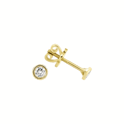 Decentní solitérní náušnice s briliantem