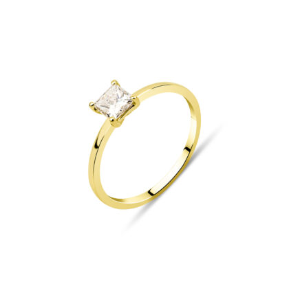 Luxusní zásnubní prsten s princess diamantem 0,50ct