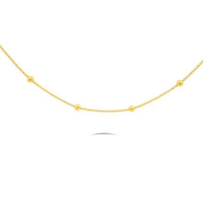 Elegantní zlatý náhrdelník s jemnými kuličkami