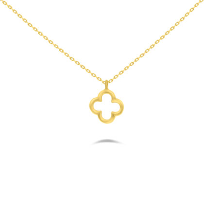 Jemný zlatý náhrdelník s čtyřlístkem