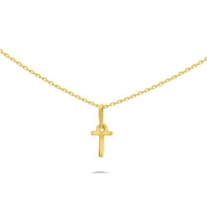 Jemný zlatý přívěsek písmenko T