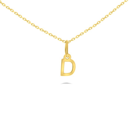 Jemný zlatý přívěsek písmenko D