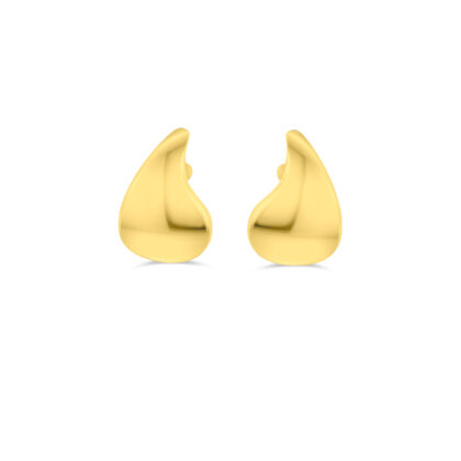 Moderní zlaté náušnice placaté kapky