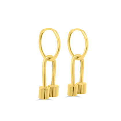 Nadčasové zlaté náušnice s visacím zdobením